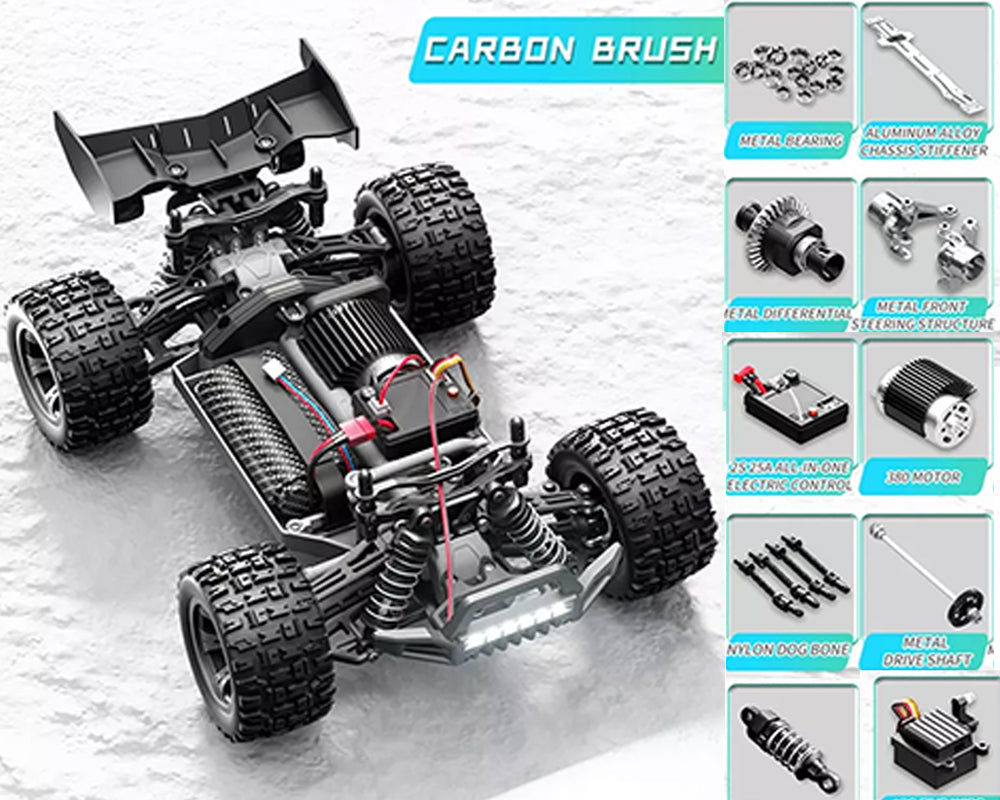 RC Car 4WD Monster Truck Off-Road Vehicle Remote Control Crawler