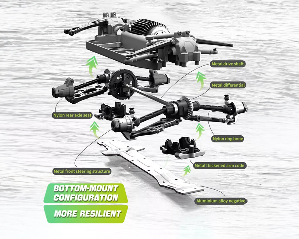 RC Car 4WD Monster Truck Off-Road Vehicle Remote Control Crawler