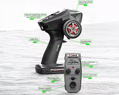 RC Car 4WD Monster Truck Off-Road Vehicle Remote Control Crawler