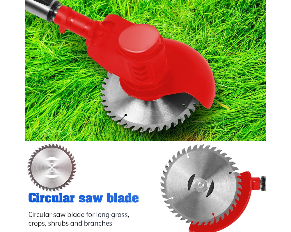 Trimmer head angled for cutting