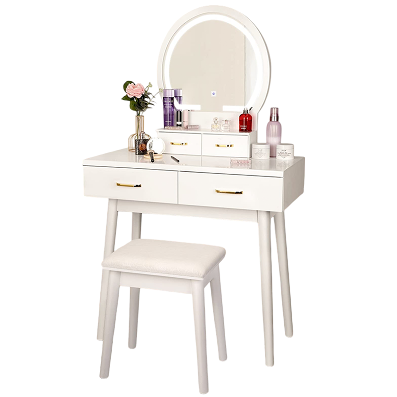 White dressing table with mirror