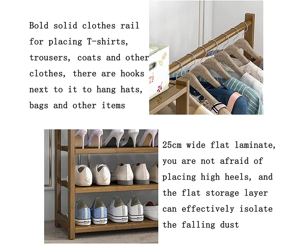 Bamboo Wardrobe Clothes Rack