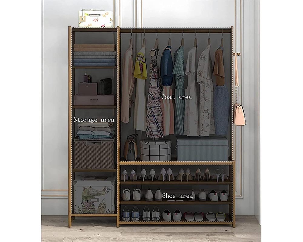 Bamboo Wardrobe Clothes Rack