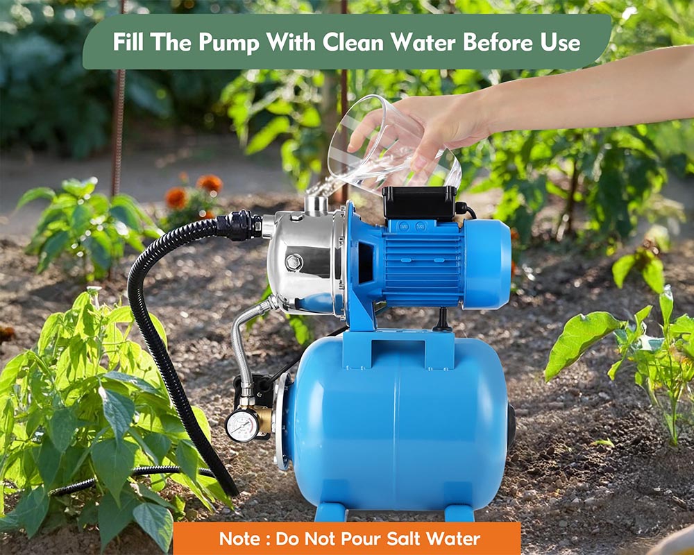 Water Booster Jet Pump with Pressure Tank