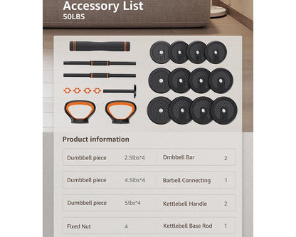 Adjustable Dumbbells 6 In 1 20 Kg