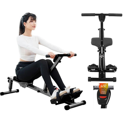 Rowing machine side view