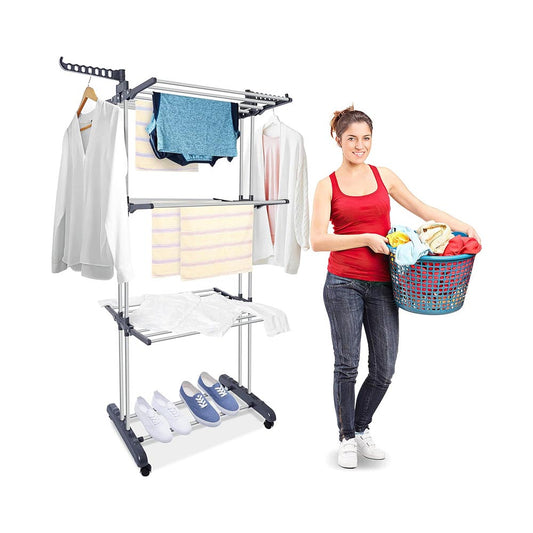 Foldable clothes drying rack