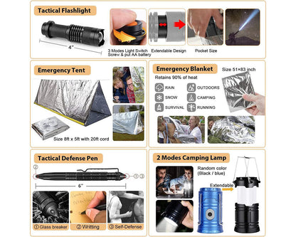 First aid supplies in kit