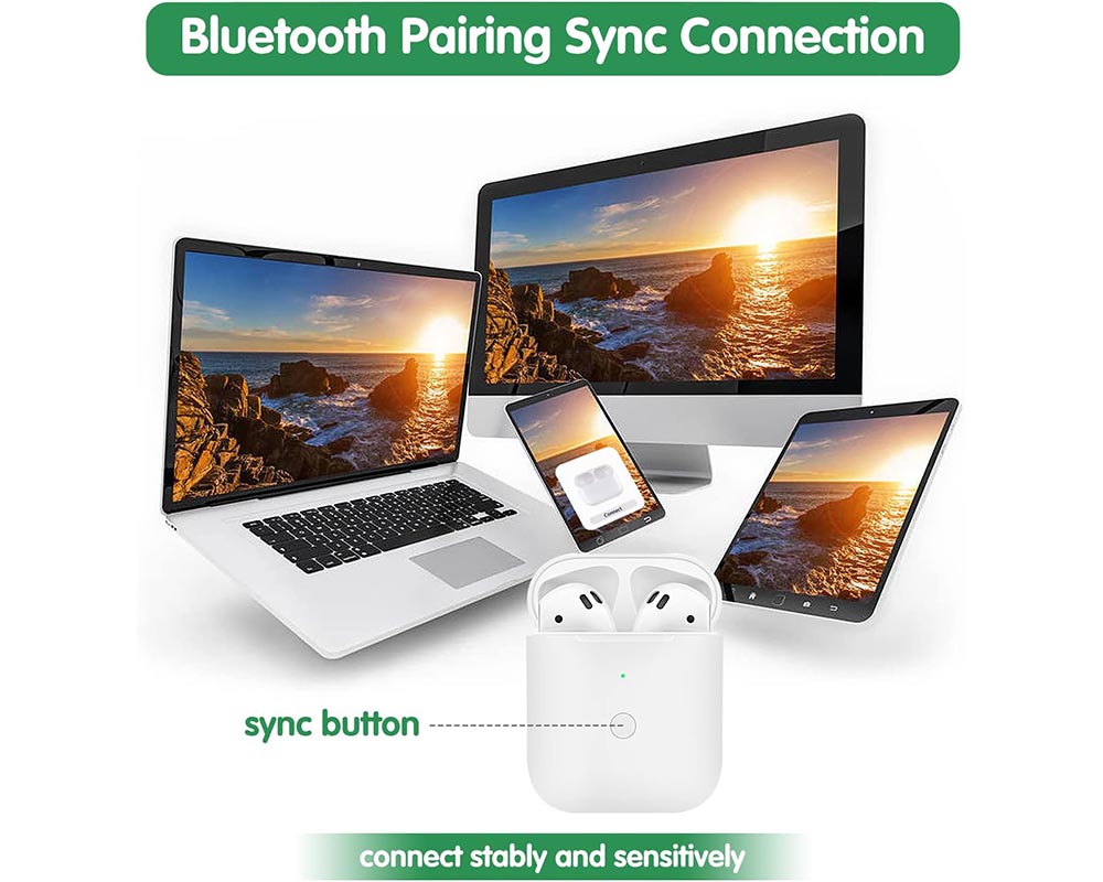 Replacement Wireless Charging Case for AirPods 1 & AirPods 2