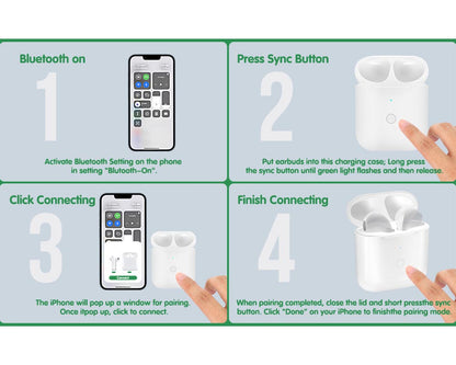 Replacement Wireless Charging Case for AirPods 1 & AirPods 2