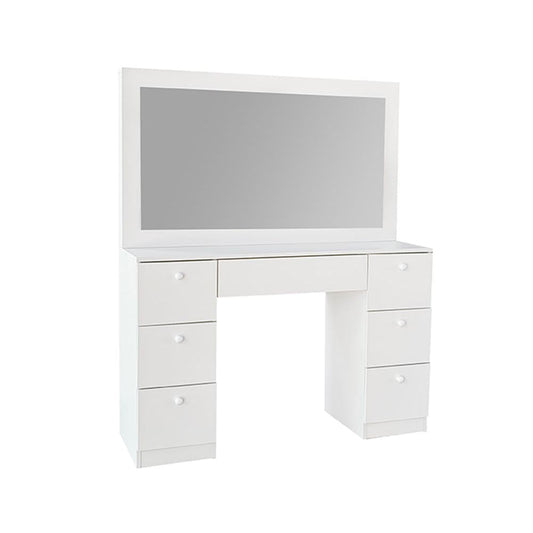 White dressing table with mirror
