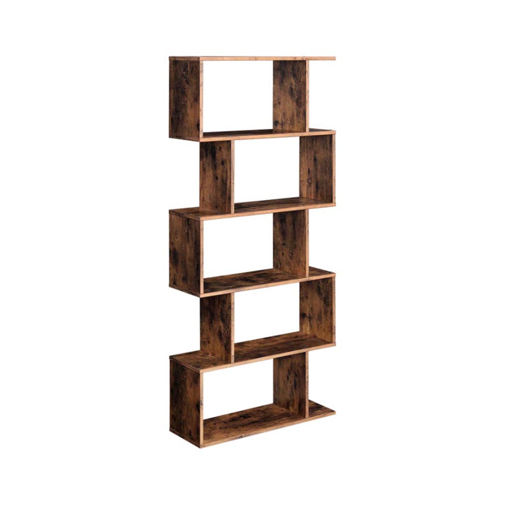 CURA 6 tier rustic bookshelf