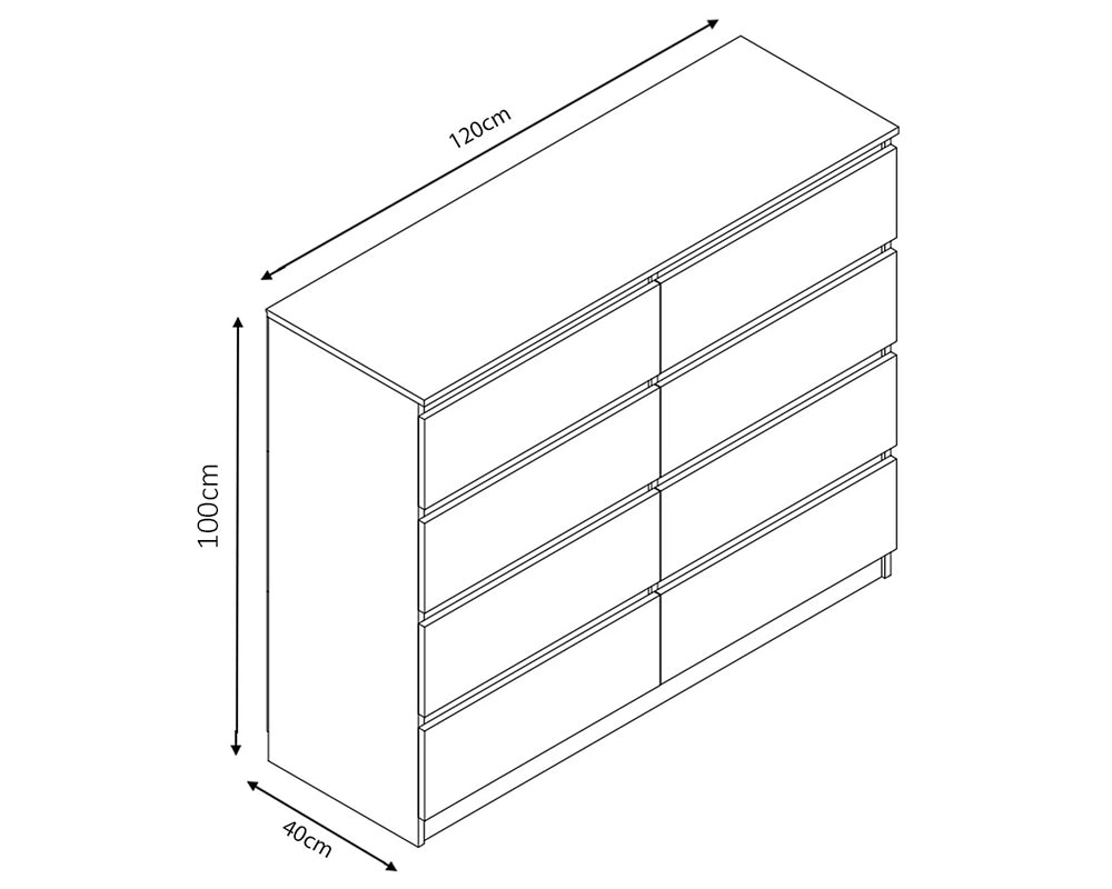 Chest drawers open view