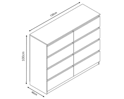 Chest drawers open view