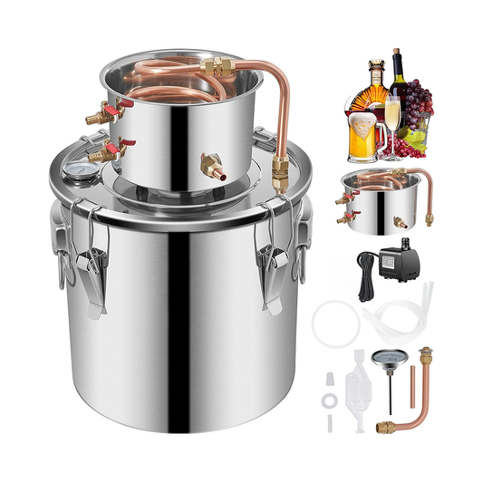 Alcohol Distiller Still Water Wine Spirits Brew Home 38L