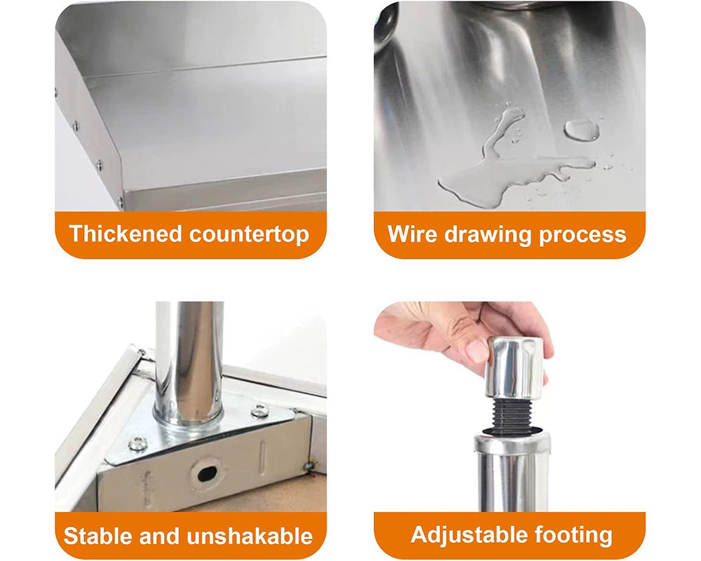 Steel Bench Stainless Steel Kitchen Work Table