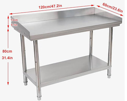 Steel Bench Stainless Steel Kitchen Work Table