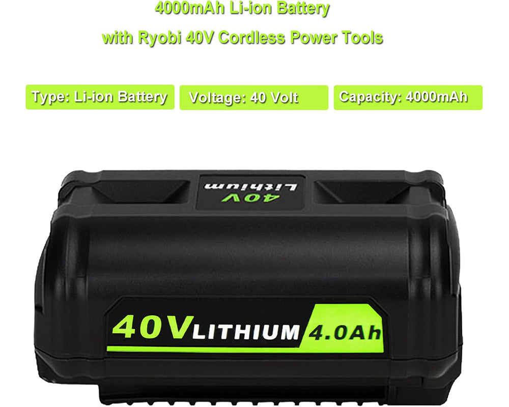 Ryobi 40V Battery 4Ah Battery Replacement Compatible