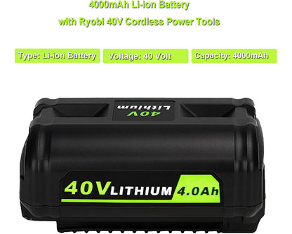 Ryobi 40V Battery 4Ah Battery Replacement Compatible