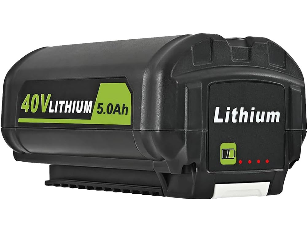 Ryobi battery pack top view