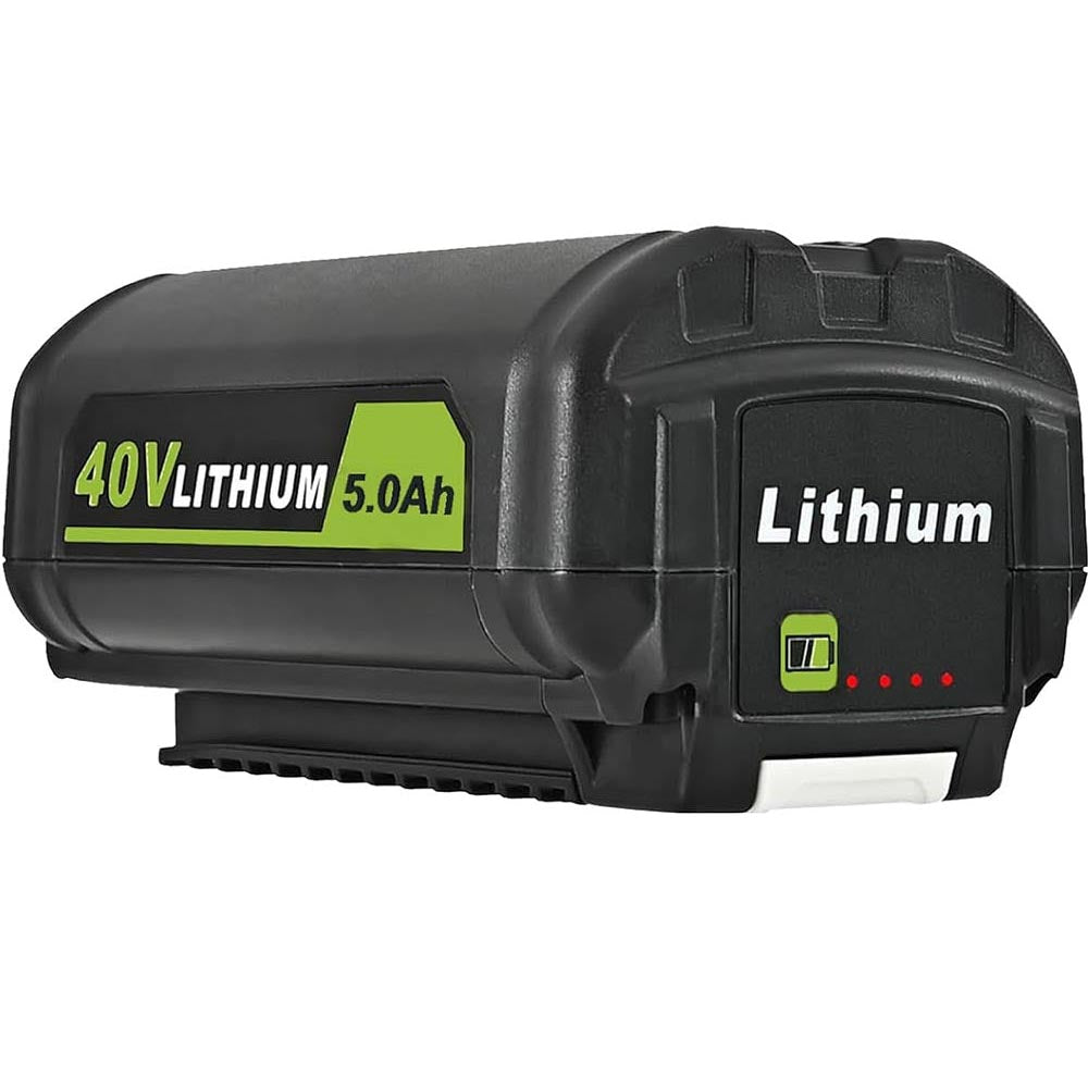 Ryobi 40V 5Ah battery front view
