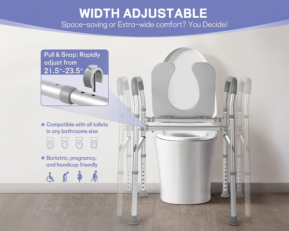 Adjustable Raised Toilet Seat
