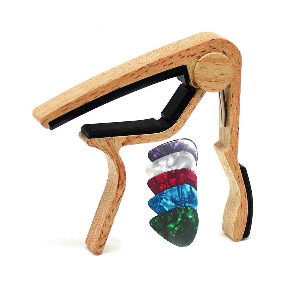 Guitar capo on acoustic guitar