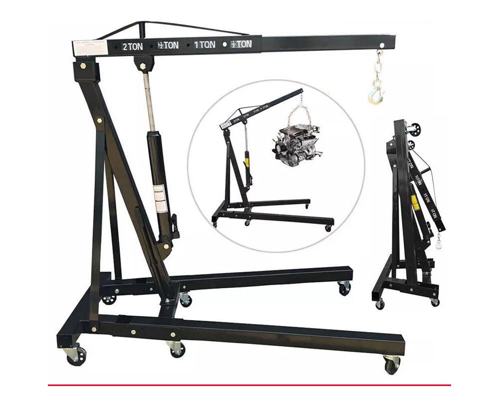 engine hoist with universal wheels