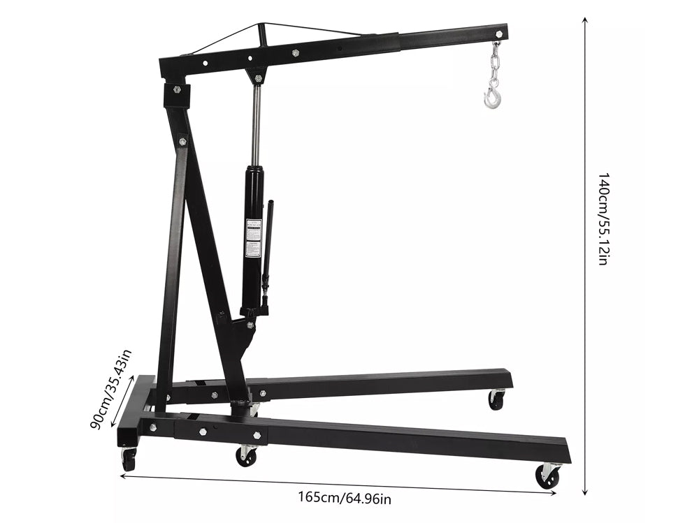 hydraulic engine hoist with wheels