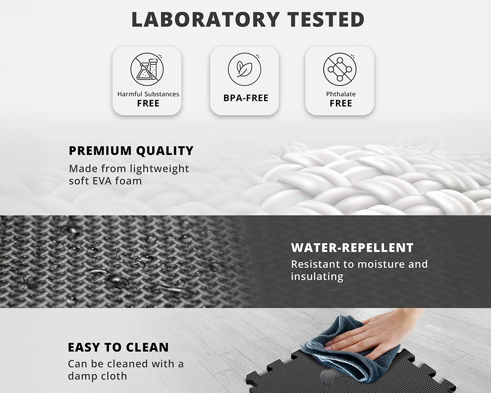 18 Pack EVA Foam Gym Interlocking Floor Puzzle Mats