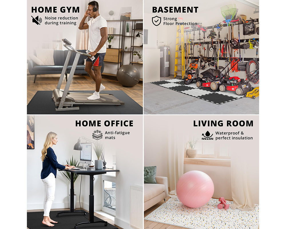 18 Pack EVA Foam Gym Interlocking Floor Puzzle Mats