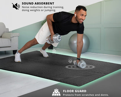 18 Pack EVA Foam Gym Interlocking Floor Puzzle Mats