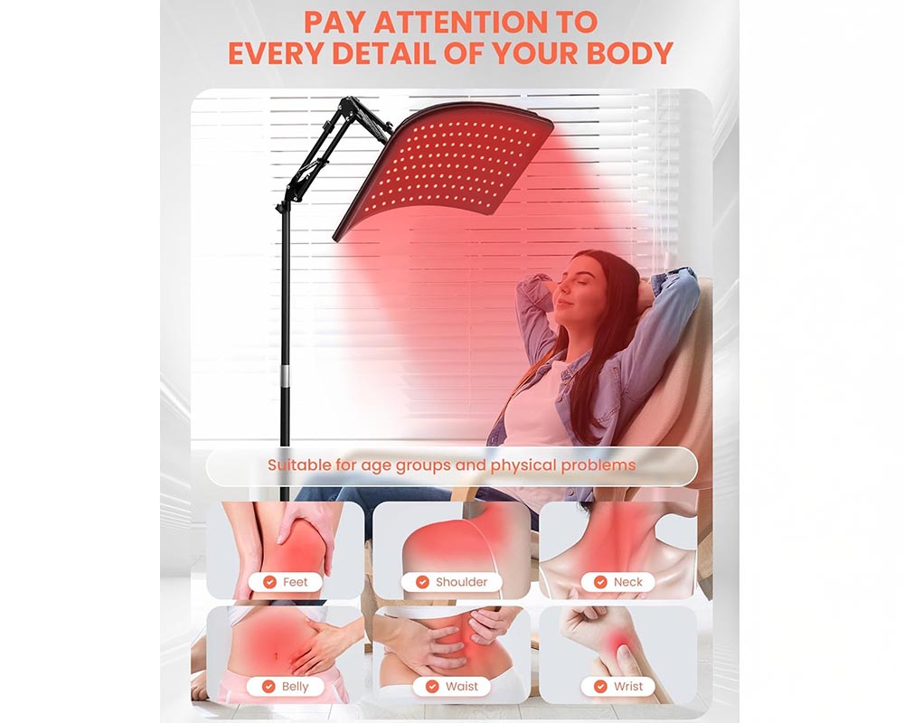 Red Light Therapy Lamp with Stand