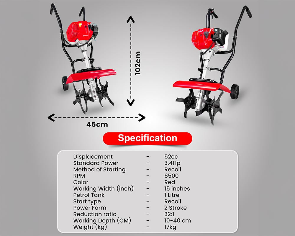 Rotary Hoe Tiller Cultivator