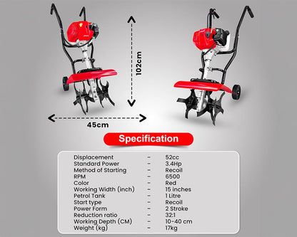 Rotary Hoe Tiller Cultivator
