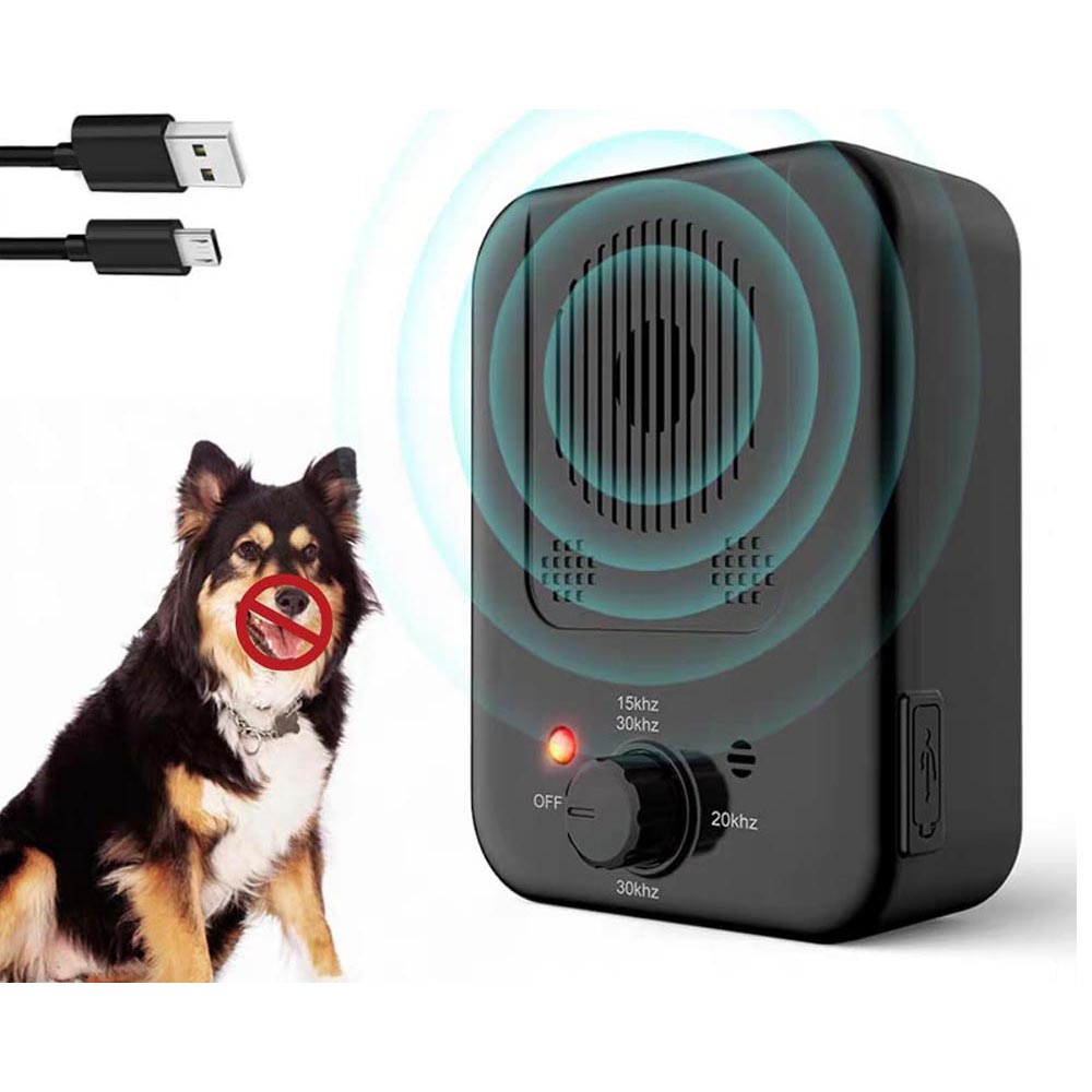 Ultrasonic dog bark control