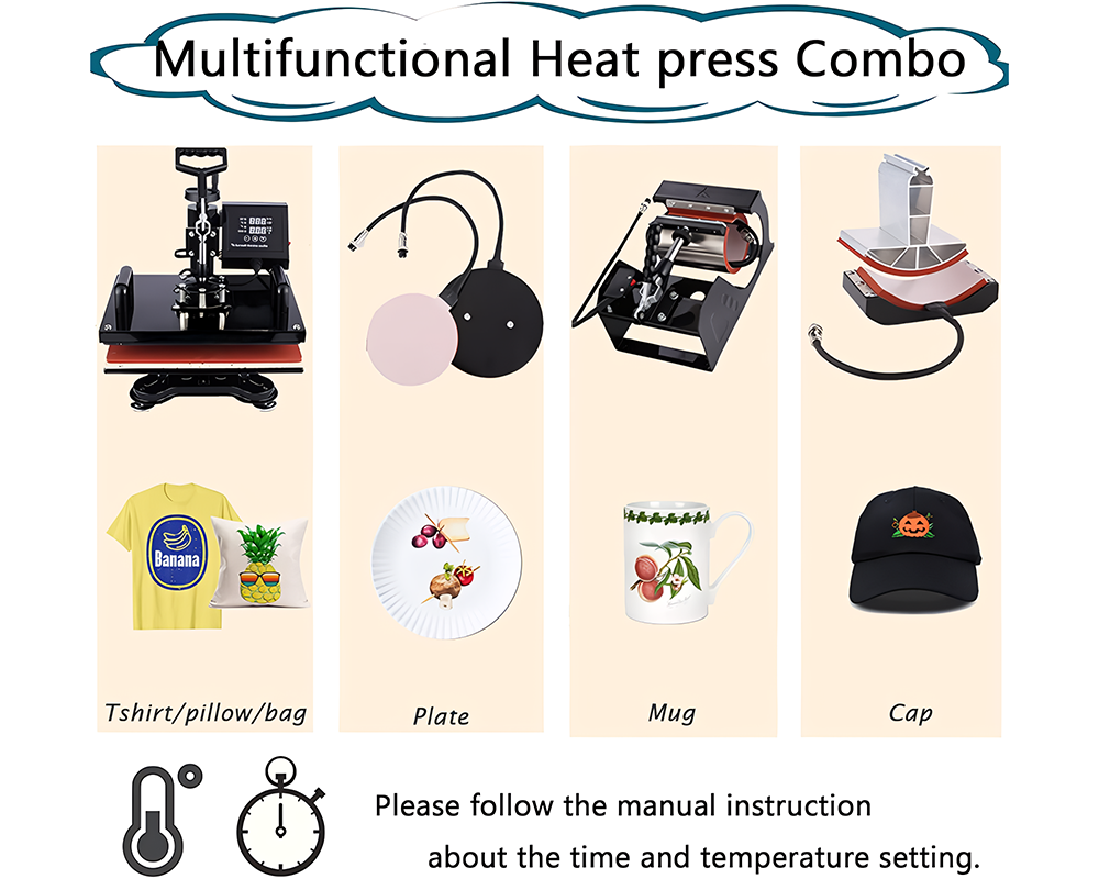 Digital Heat Press Machine Transfer T-Shirt Printer