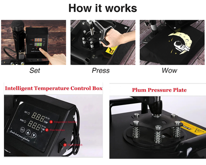 Digital Heat Press Machine Transfer T-Shirt Printer