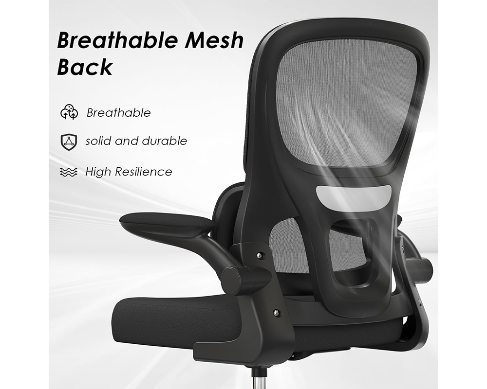 Chair with flip up armrests
