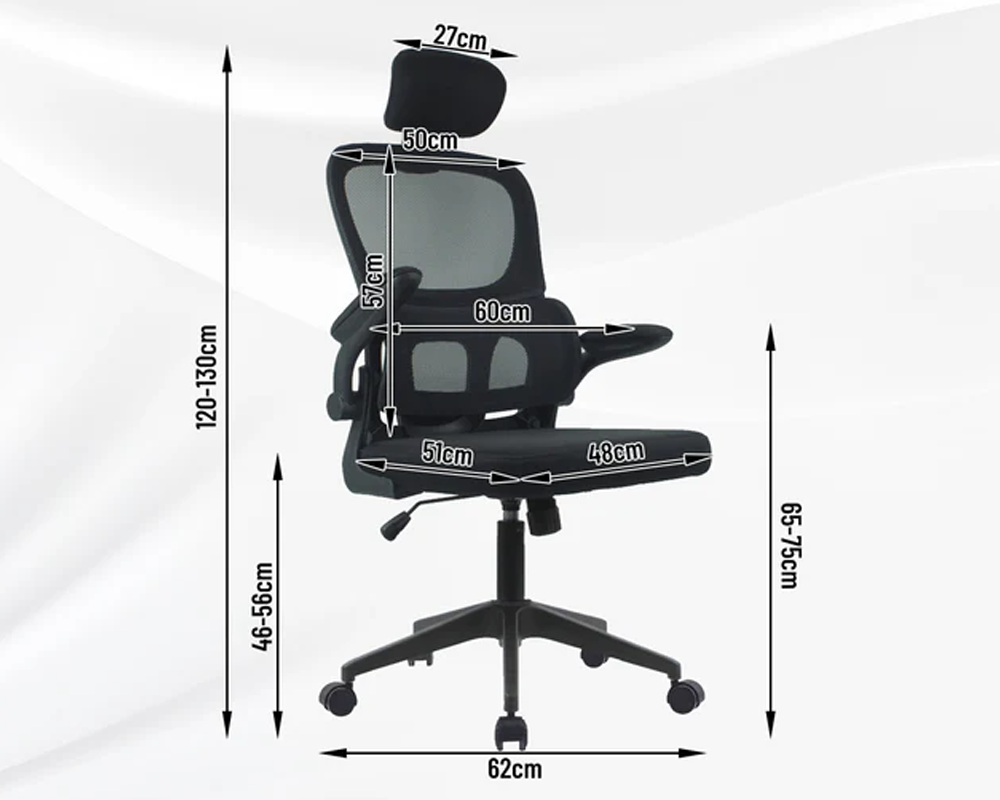 Office Chair Back Office Chair - Black
