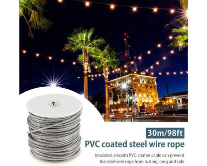 Steel Wire Rope Cable Kit 30M