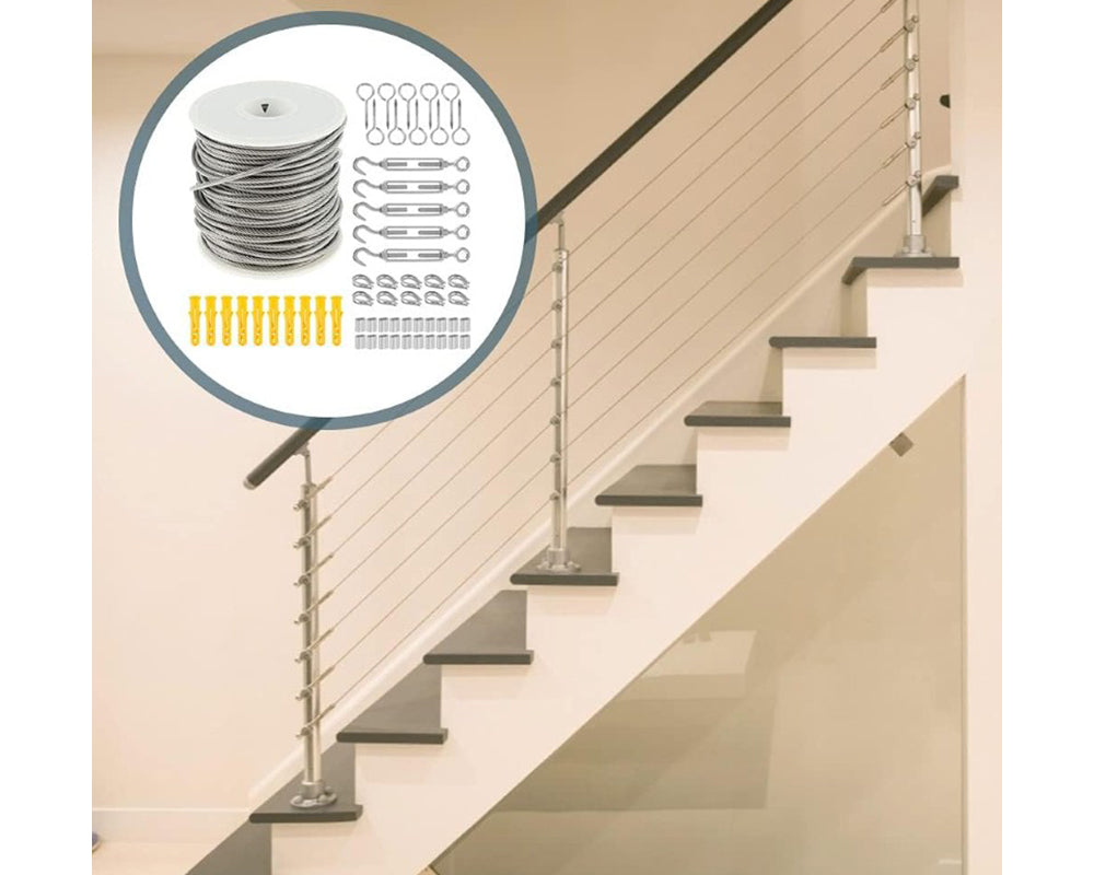 Steel Wire Rope Cable Kit 30M