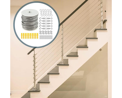 Steel Wire Rope Cable Kit 30M