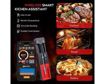 Meat thermometer app control