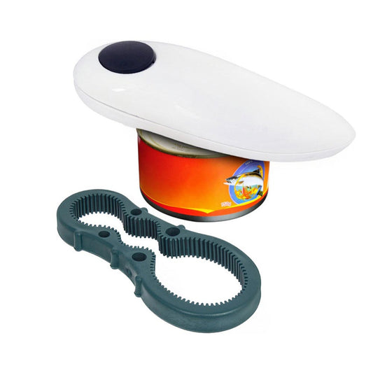 Electric can opener with one touch