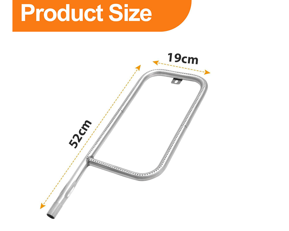Grill burner tube with screw set