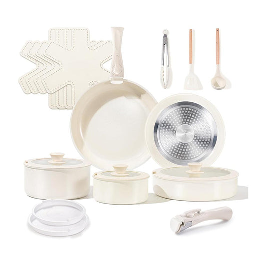 19 piece ceramic cookware set