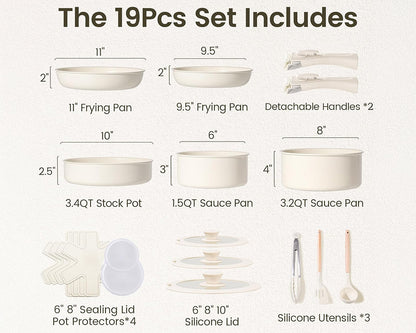 Nonstick frying pans and pots