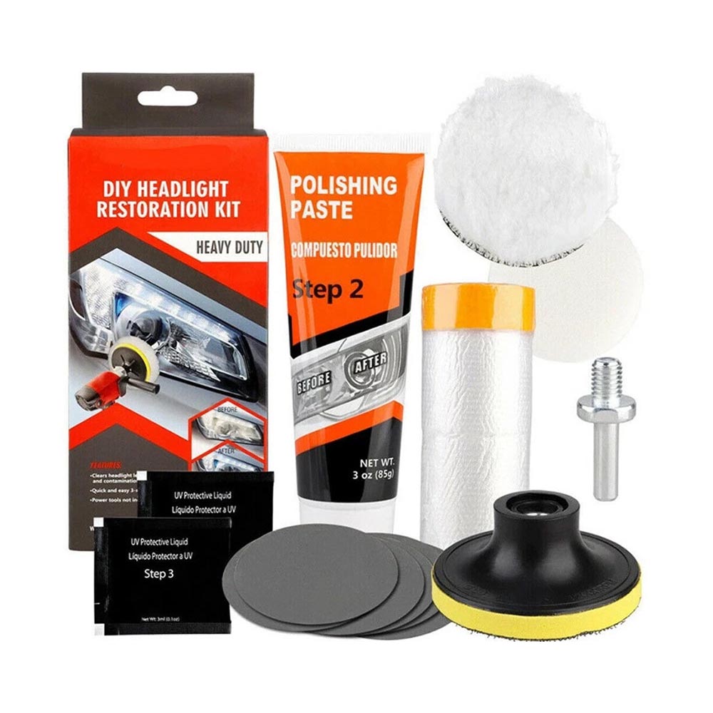 Car headlight restoration kit