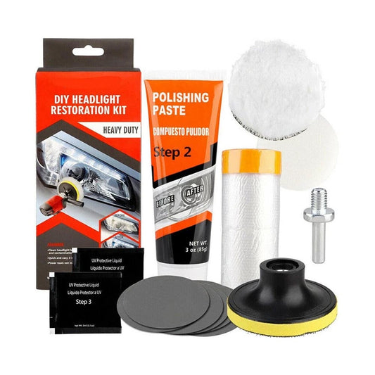 Car headlight restoration kit